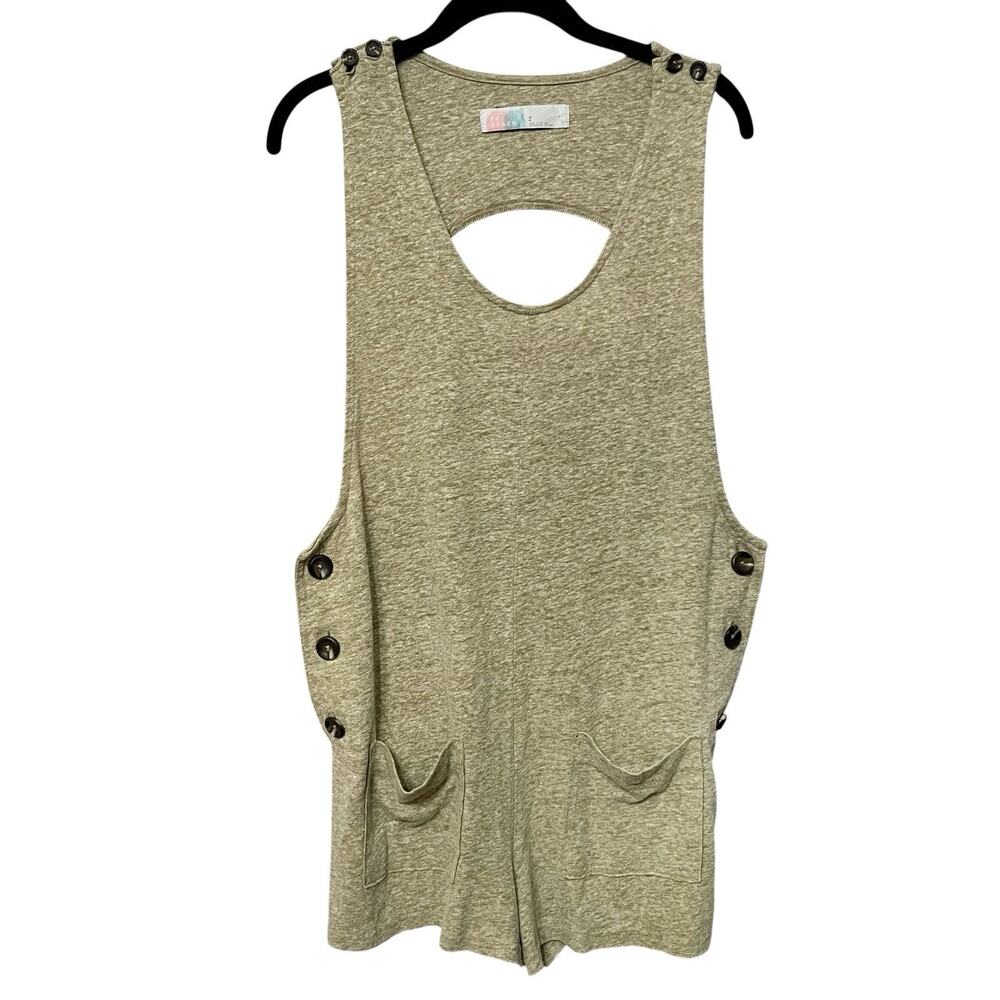 Free People Beach On The Run Playsuit Romper Small Beige Heathered Slouchy Boho